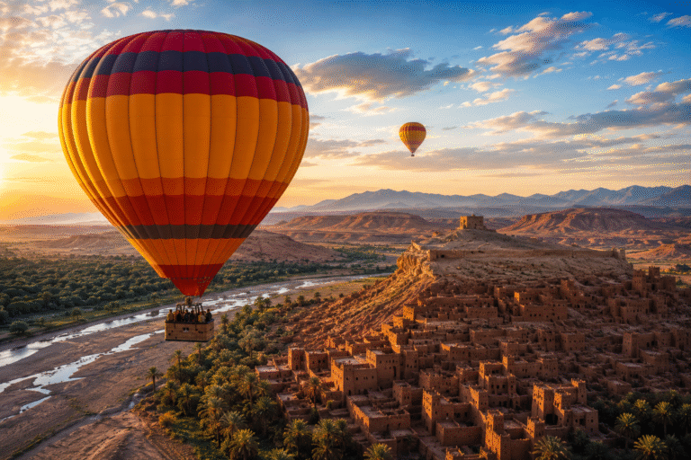 Montgolfière, Aït Ben Haddou, Dadès et Tinghir